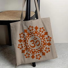 Cliths Om Mandala Stencil for Painting on Wall Fabric Wood Paper Reusable Indian Spiritual Aum Symbol Template for Home Decor Art and Craft DIY Stenciling