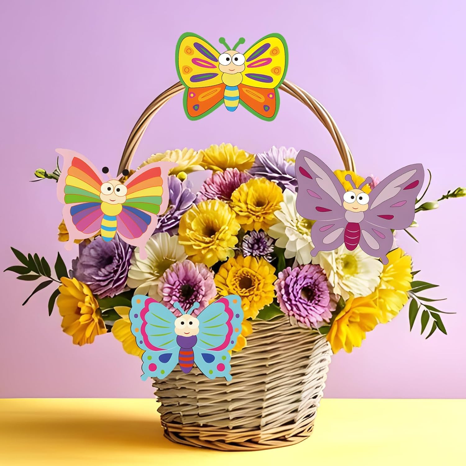 paintable wooden butterflies and flowers