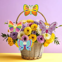 paintable wooden butterflies and flowers