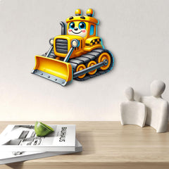 children's bulldozer toy wall decorations 3d mdf