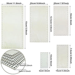 Measurement chart of a perforated sheet with various dimensions labeled.