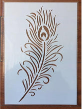 Cliths Reusable Peacock Feather Stencil Cutout for Painting, Wall Art, Diwali Rangoli, DIY Crafts & Home Decor Flexible Plastic Sheet (1Pc)
