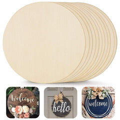 American Elm 12 Pack Wooden Circles Round Blanks for Resin Art, Pyrography & Painting
