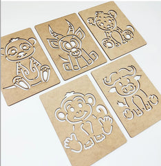 african wildlife educational stencils