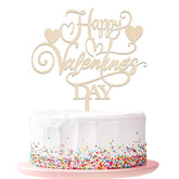 American Elm Happy Valentine's Day Cake Topper Pre Assembled Love Decor for Valentine's Romantic Cake Decorations MDF