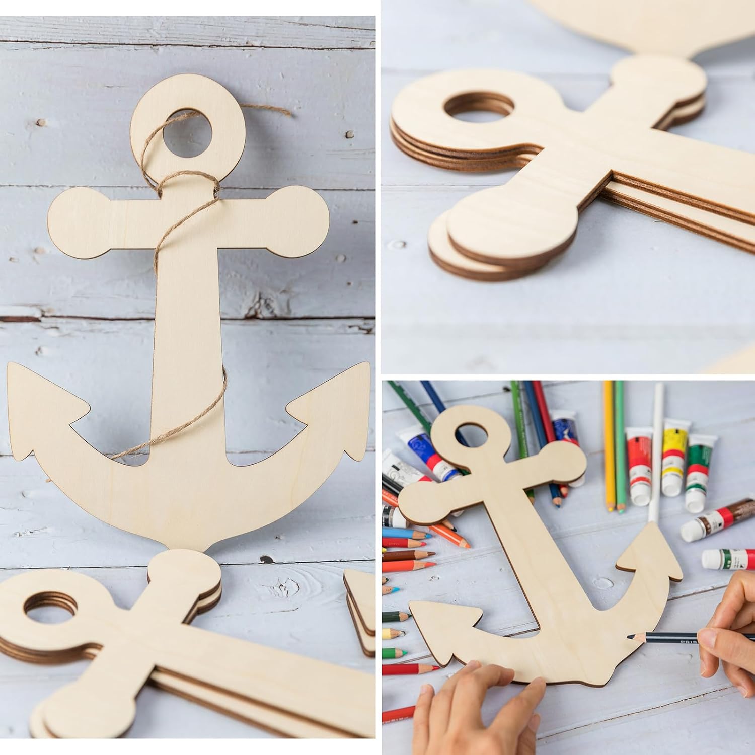 DIY anchor wall hanging craft supplies