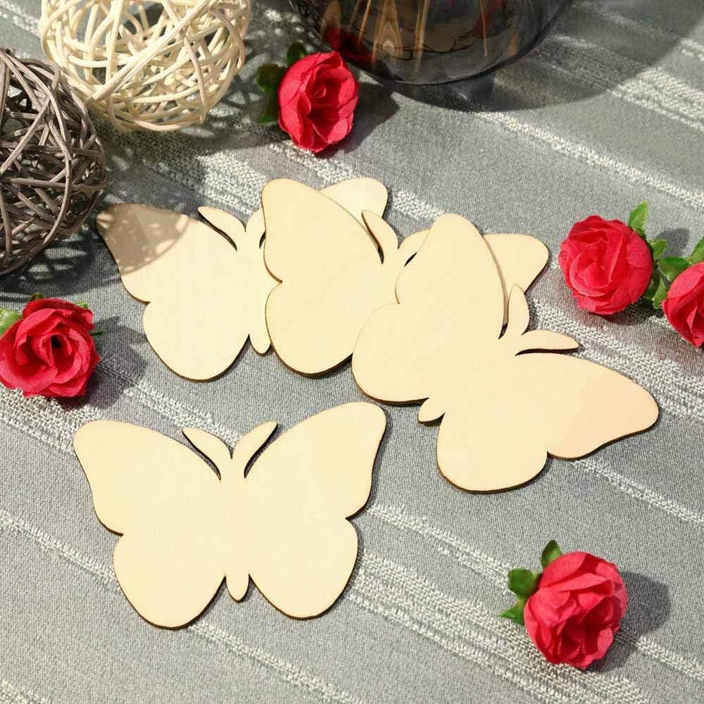 butterfly embellishments log slices
