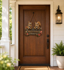 cute animal welcome sign for garden