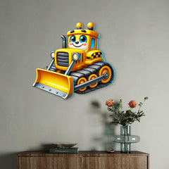 printed mdf construction vehicle cutouts for décor
