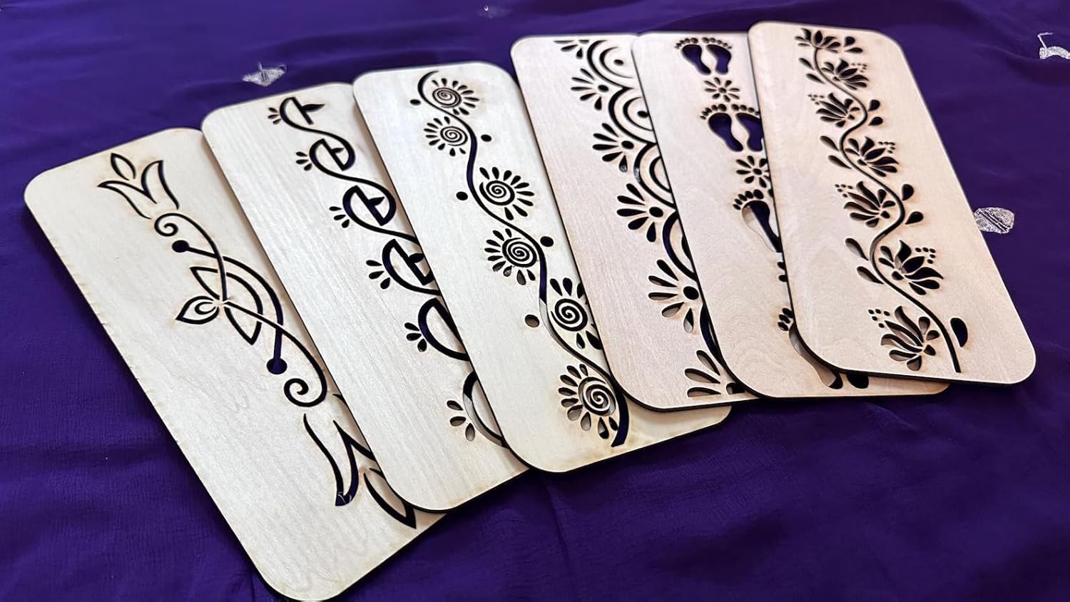 pack of 6 border stencils for rangoli