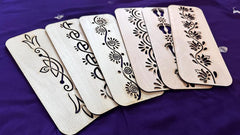 pack of 6 border stencils for rangoli