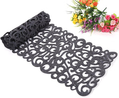 Cliths Felt Table Runner Heat Resistant Dining Table Protector, Dark Gray Decorative Placemat for Holiday Decor & Daily Use