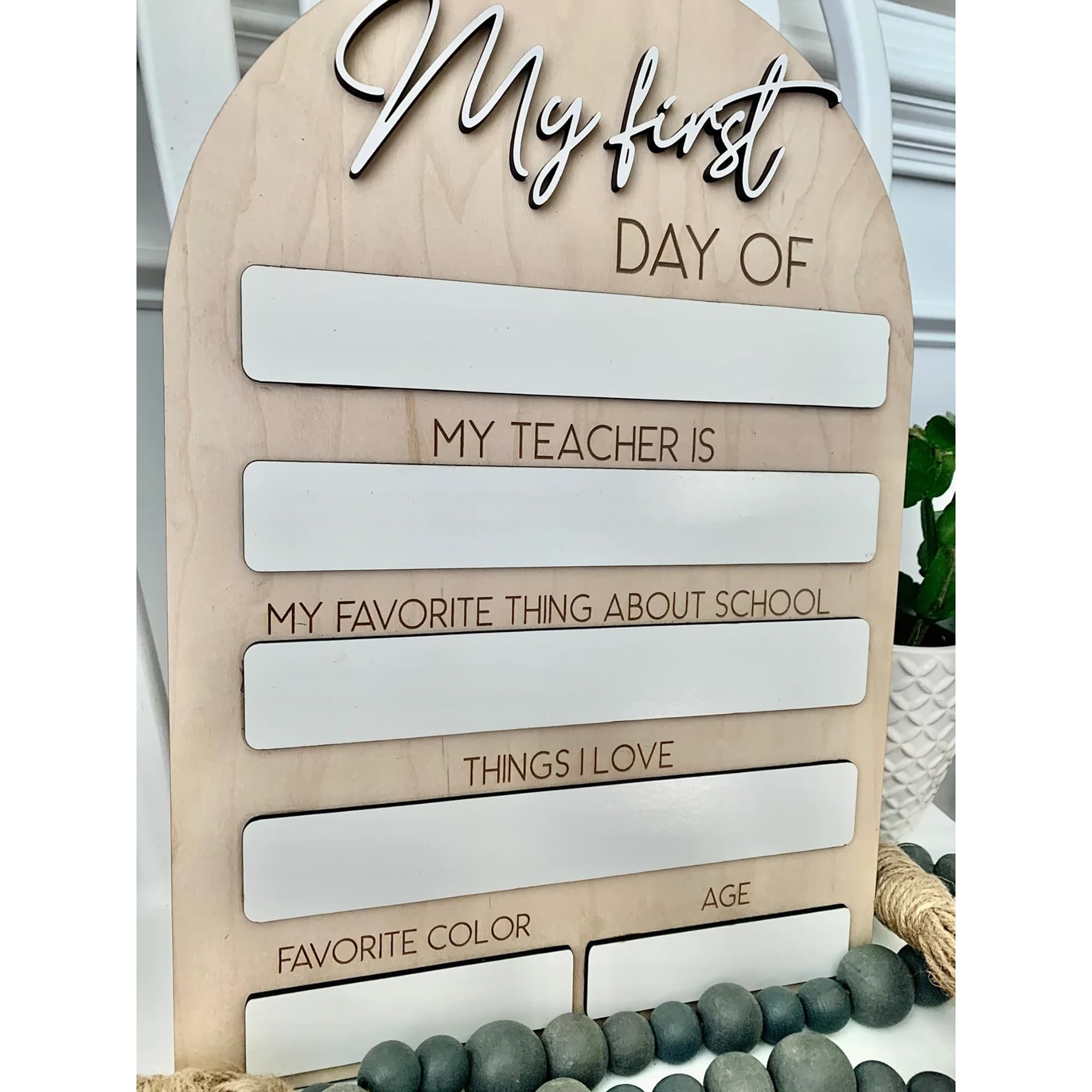 first day of school sign reusable