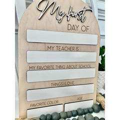 first day of school sign reusable