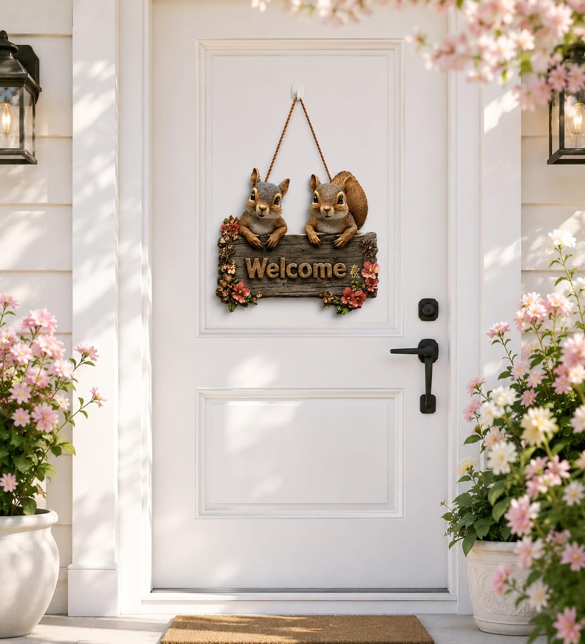 outdoor welcome sign for home entrance