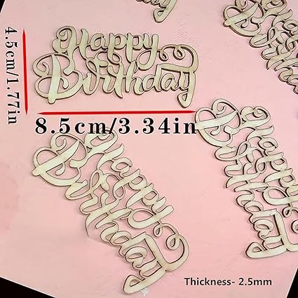 wooden birthday party decor