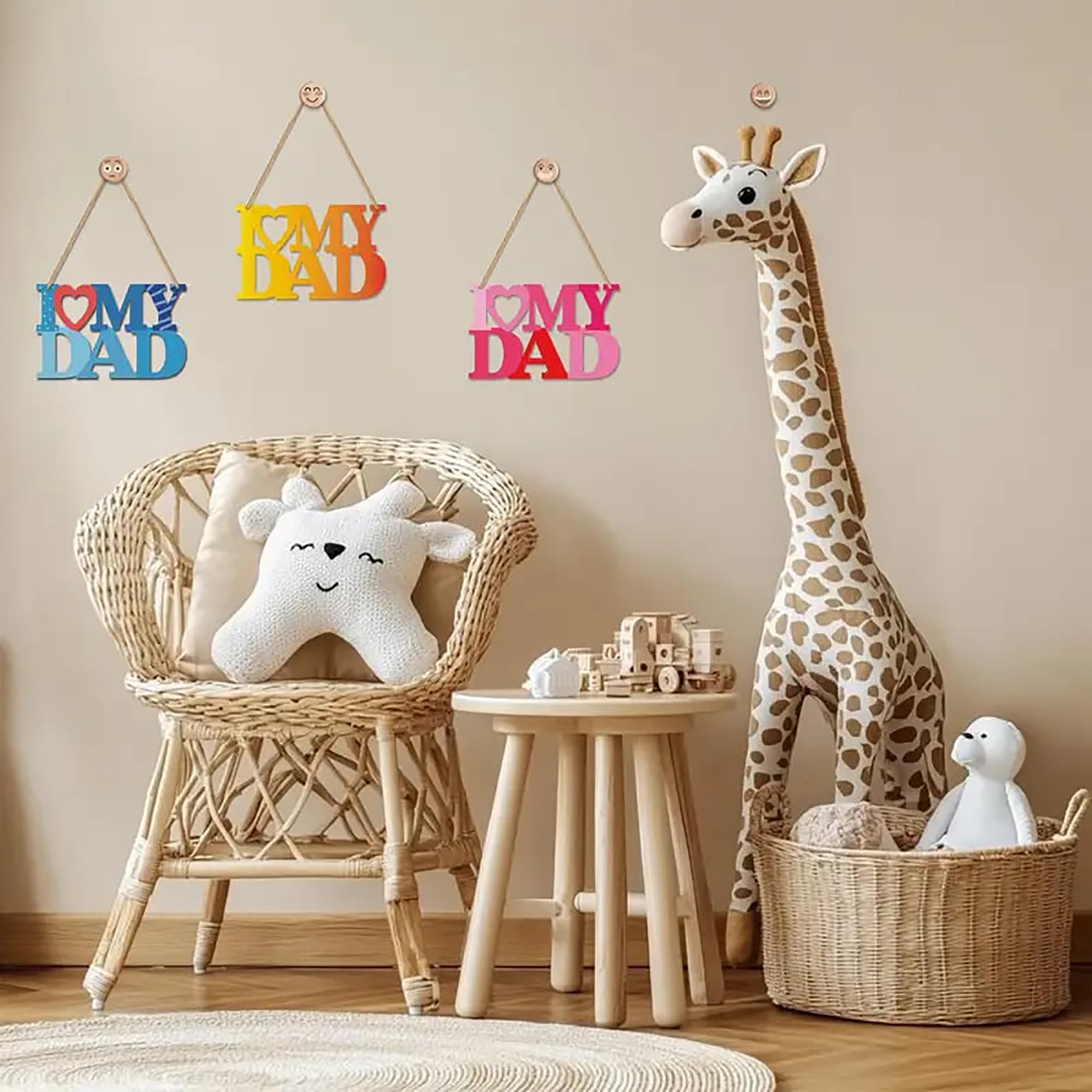 Paintable wooden sentiments for personalized dad projects
