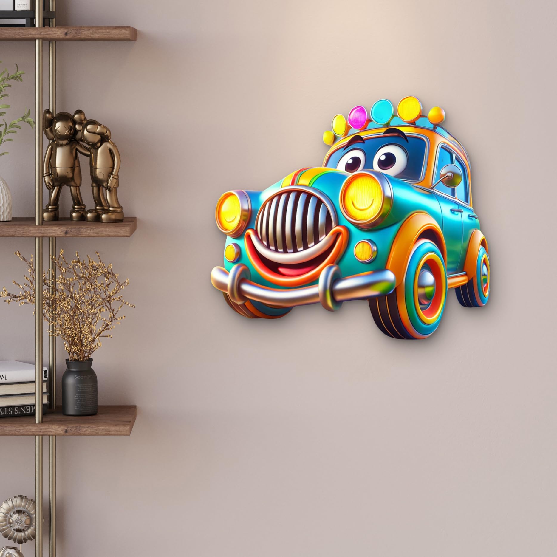 removable 3d mdf vehicle cutouts for birthday room décor