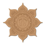 Cliths Pack of 2 Lakshmi Ji Footprint Mandala MDF Cutouts Painting for Diwali Decor Hindu Pooja