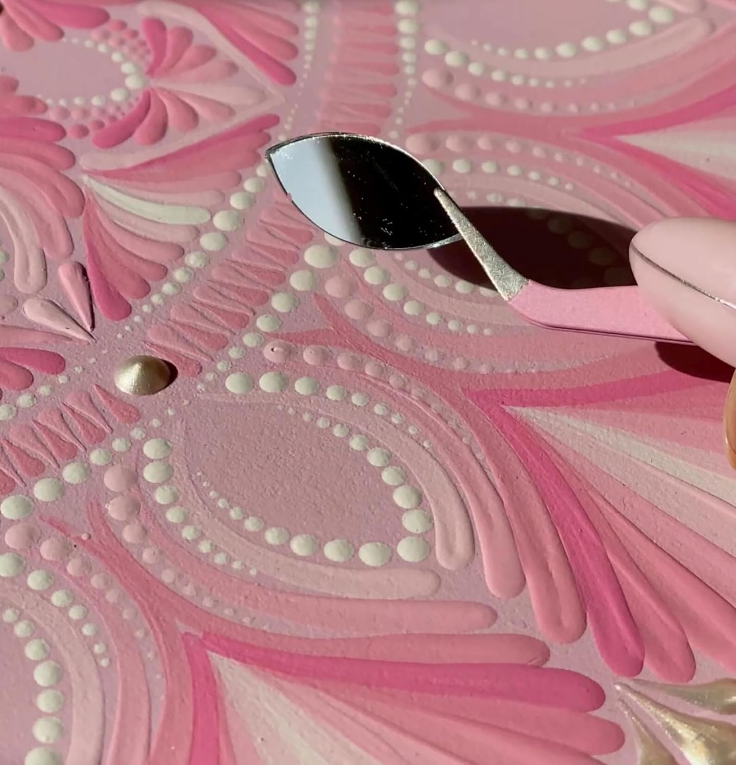 DIY silver mirror petals for wedding decorations and craft projects