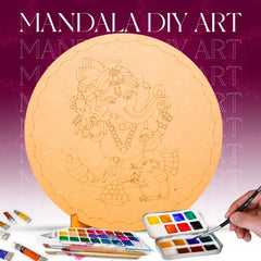 American Elm 3-Piece Art Board Set Pre-Marked MDF Circles for Lippan, Mandala & Art DIY Kit