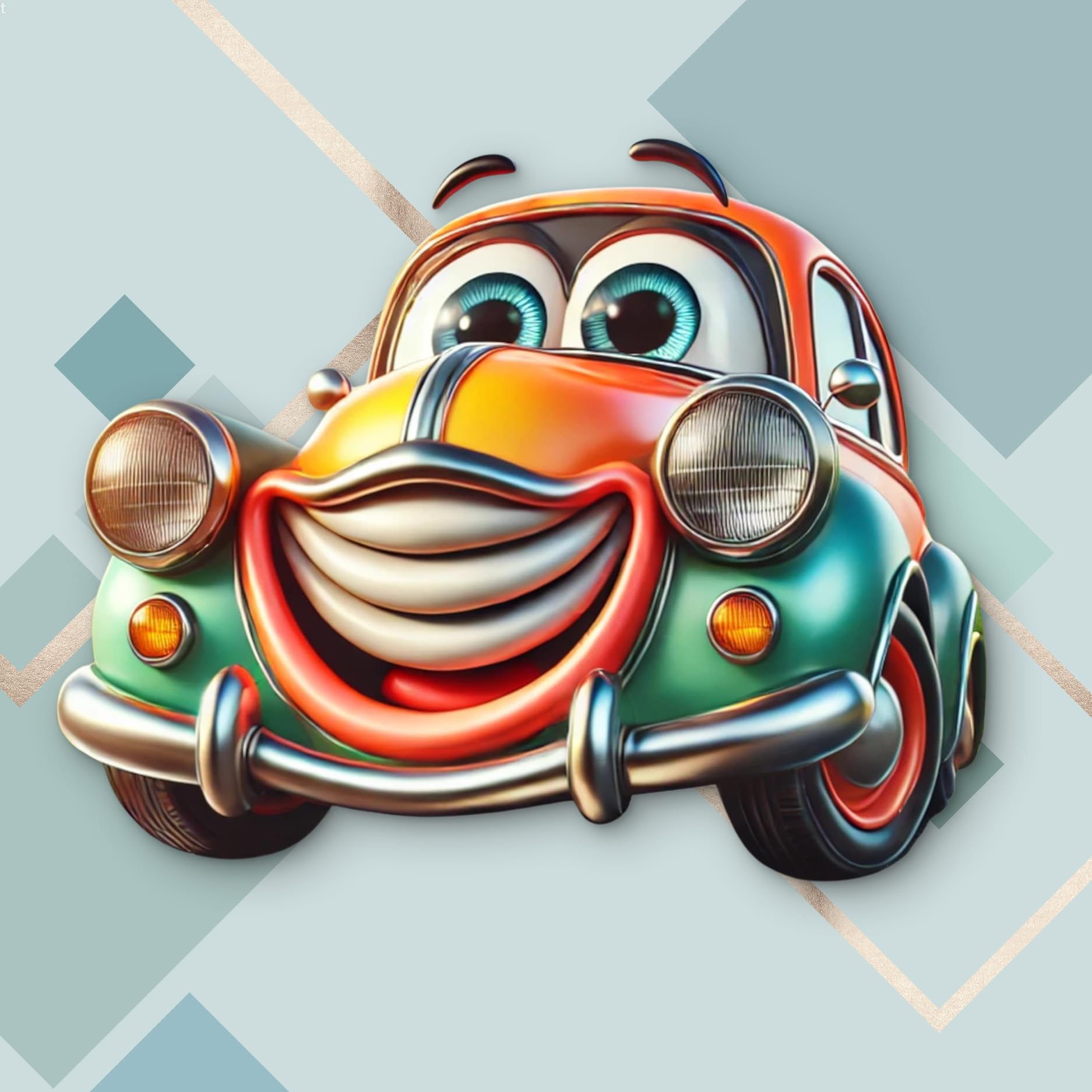 durable 3d mdf happy car shapes for long-lasting display