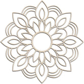 American Elm Oriental Mandala Wall Art Floral Design Handcrafted Wood Decor