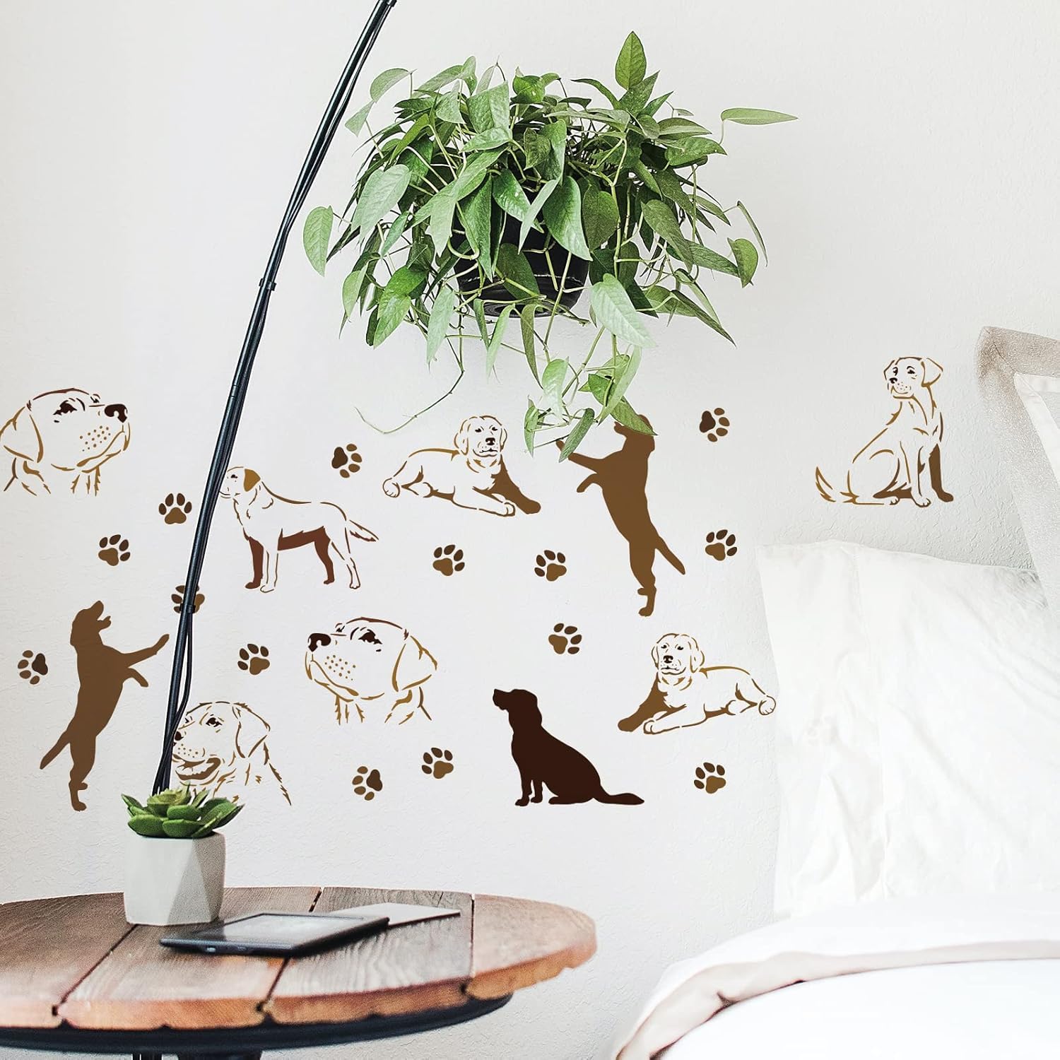 dog stencil for wood furniture painting