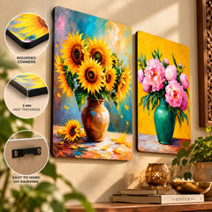 printed MDF flower painting for home decoration