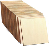 Stack of wooden panels with different finishes on a white background
