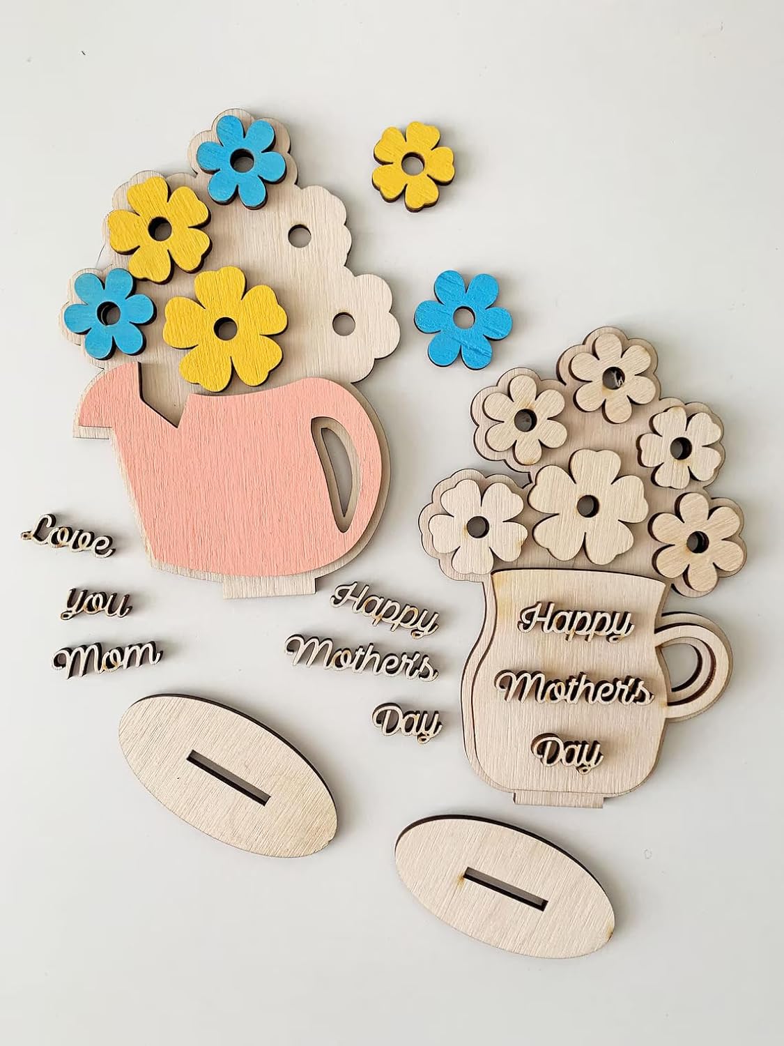 Art Drawing ToysAmerican Elm 10 Pcs Wooden Mothers Day Flower
