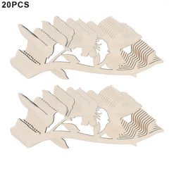 pack of 20 wooden craft cutouts