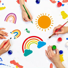 diy rainbow cloud stencil templates