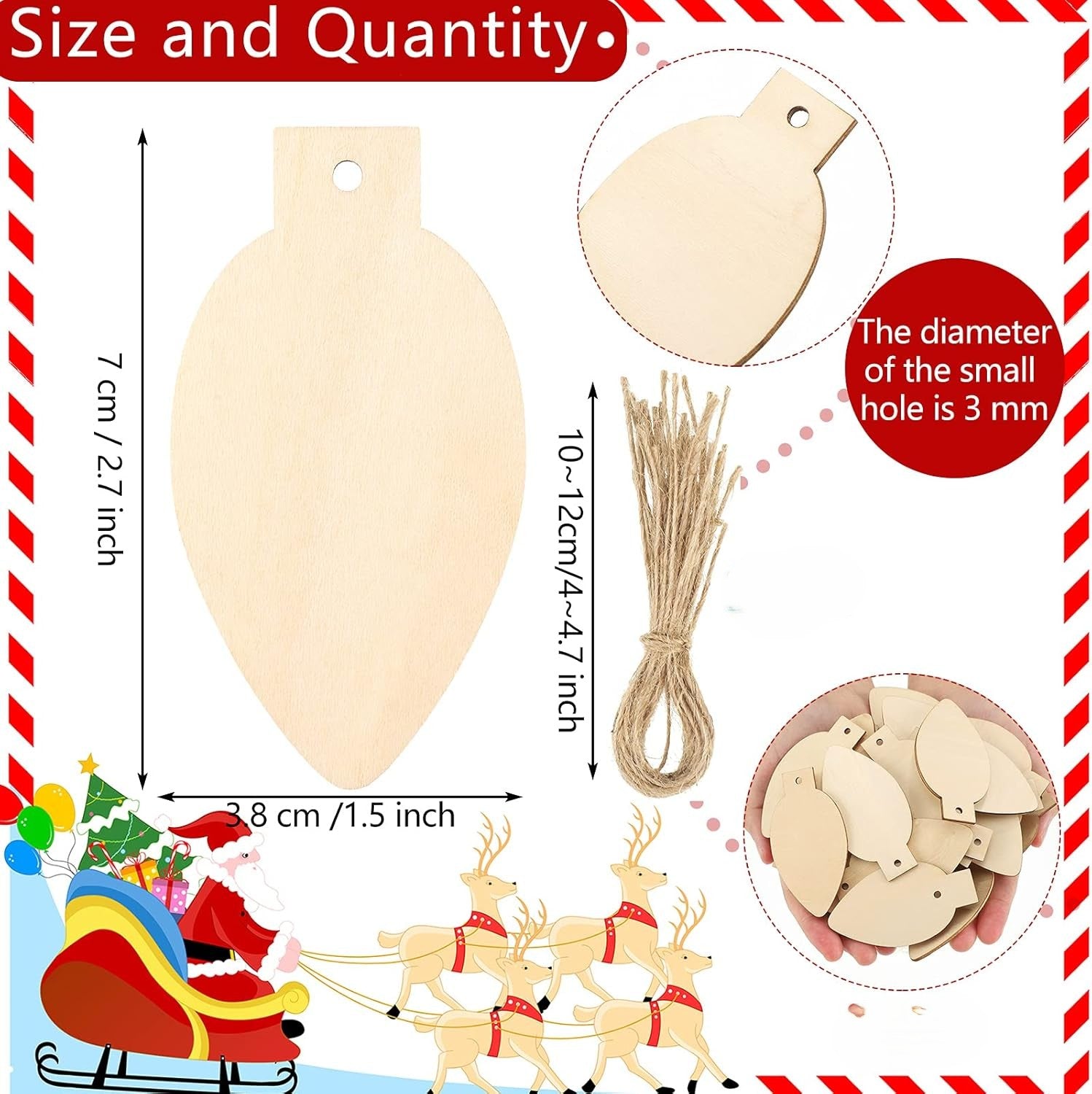 DIY wooden Christmas ornaments