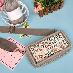 Cliths 2 Pcs Rectangular Wooden Bag Bases Unfinished Knitting Storage Bag Bottom for DIY Crafting & Weaving MDF Board