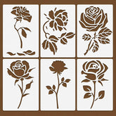 reusable rose painting stencil for diy crafts