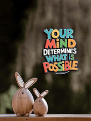 "American Elm Inspirational Wall Sign 'Your Mind Determines What Is Possible' Pine MDF Home & Office Decor
