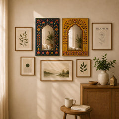 Acrylic Jharokha Mirror Wall Art for Home