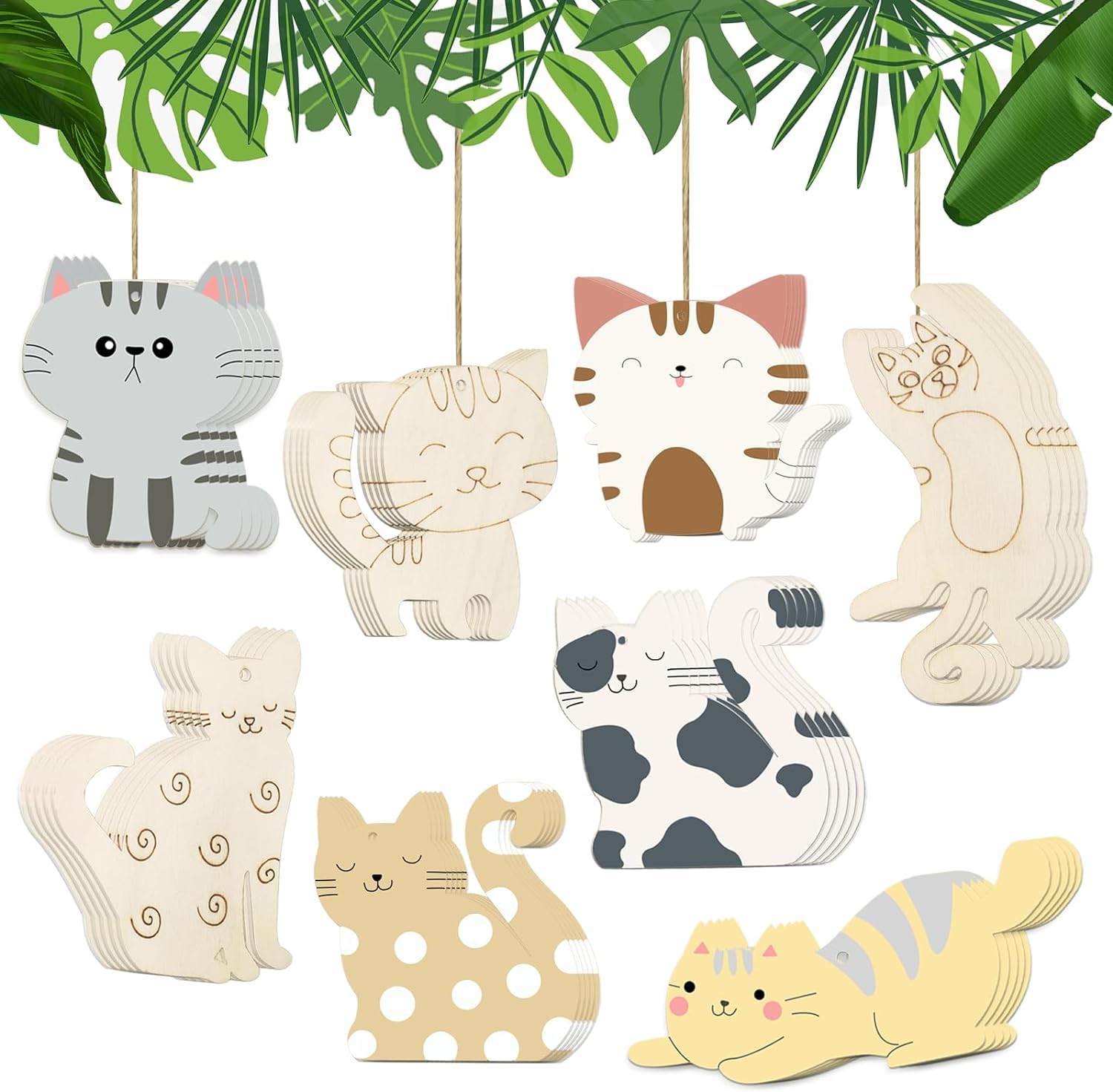 unfinished wooden animal cutouts animal craft kit for kids MDF craft board animals for kids DIY animal crafts cutouts for kids craft set