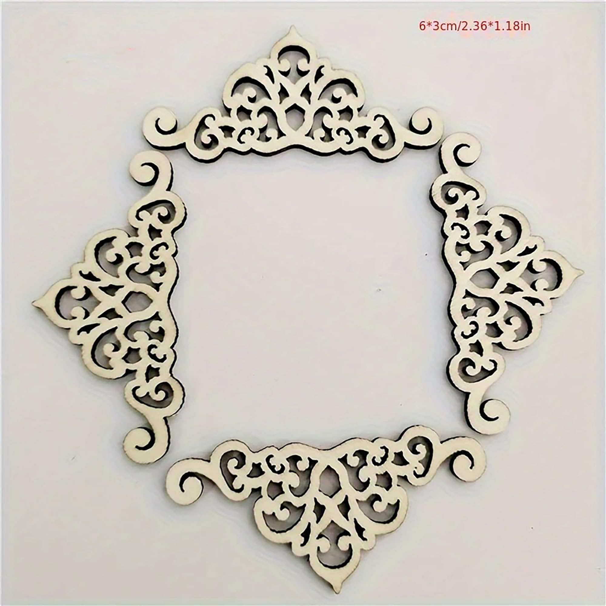 wooden corner ornaments floral lace