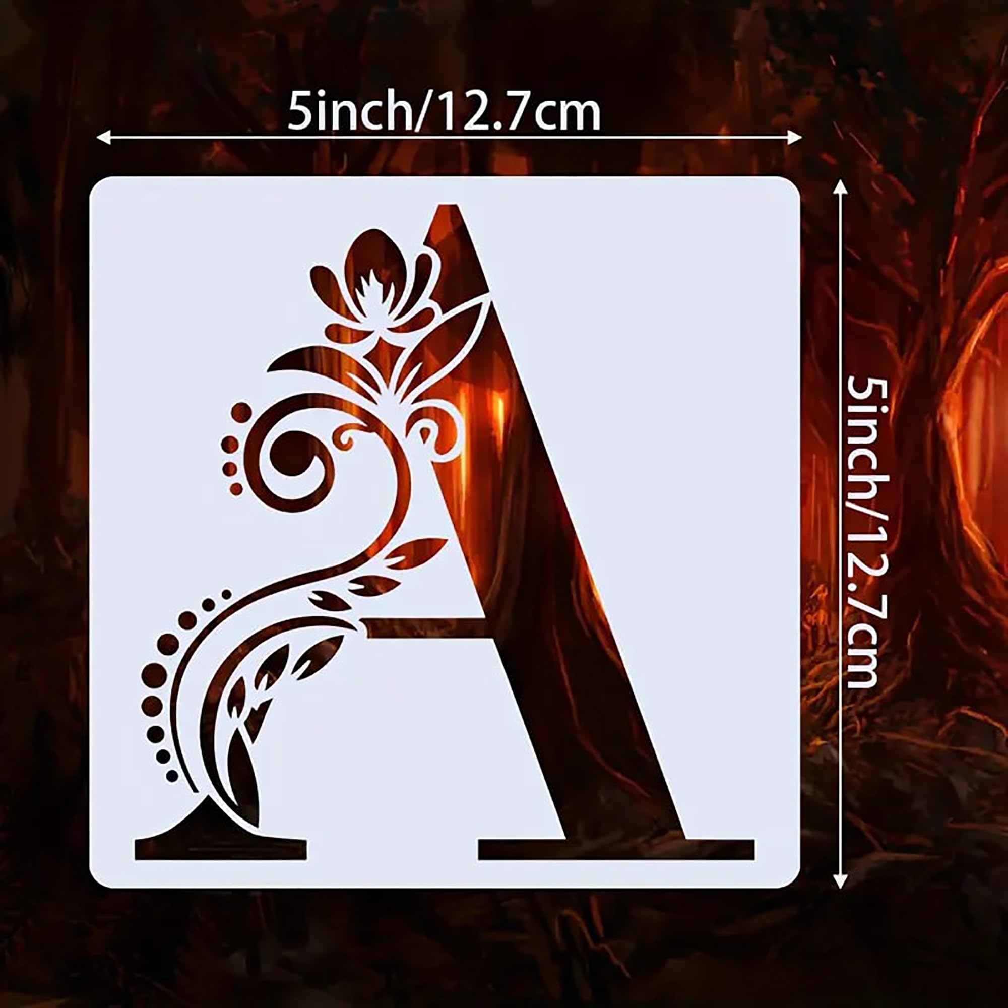 flower letter stencils a-z