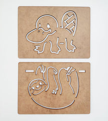 kids drawing stencil toys set