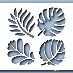 botanical home décor stencil