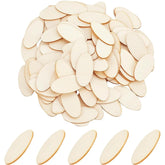 Cliths 30 Pcs Oval Wood Cutouts MDF Slices for DIY Crafts, Christmas Ornaments, Wedding Decor