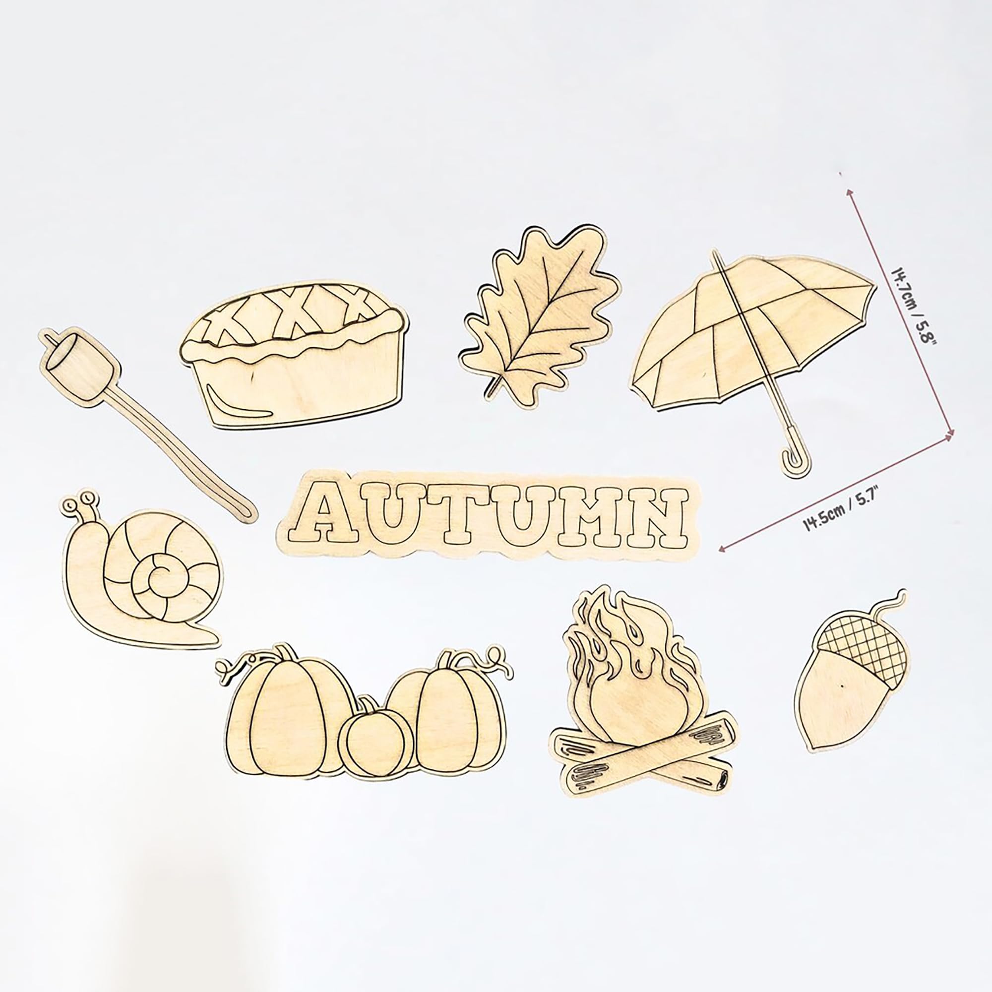 wooden autumn painting kit