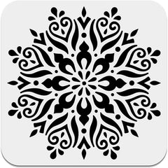 texture paste mandala stencil design