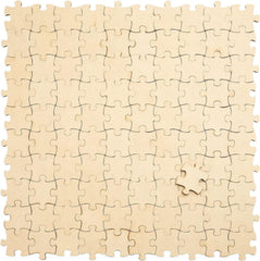 Cliths 100 Blank Wooden Puzzle Pieces Jigsaw Crafts DIY Customizable Art Projects Painting Blanks