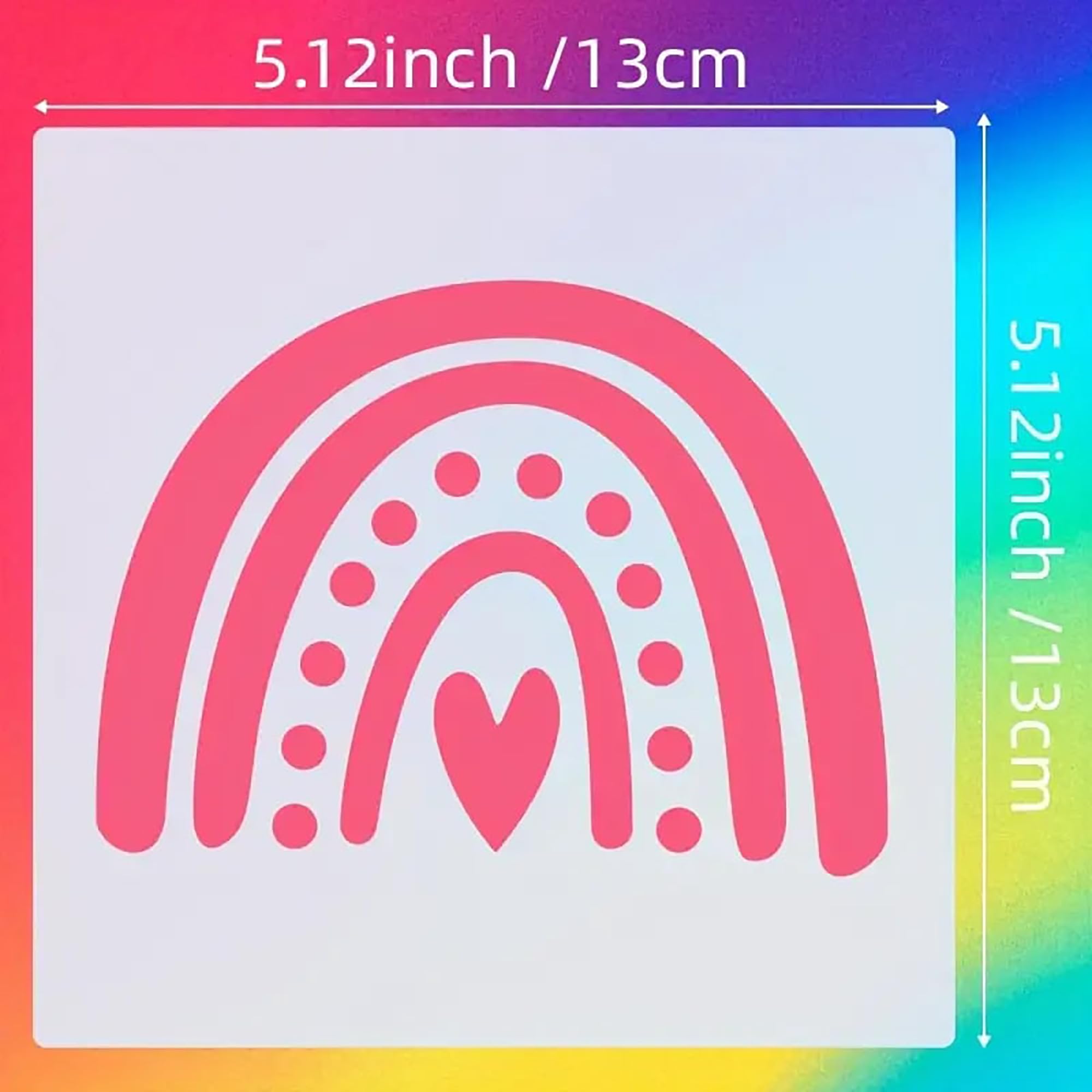 rainbow stencil set 9 pieces