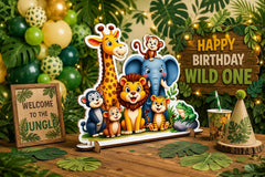 jungle animal cutout decoration
