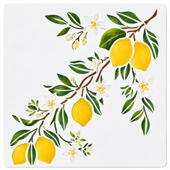 Cliths Amalfi Lemon PET Painting Stencil for DIY Art & Craft Template for Wall Floor Glass Tile Canvas Paper Fabric & Furniture